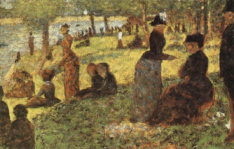 Georges Seurat The Grand Jatte of Sunday afternoon Norge oil painting art